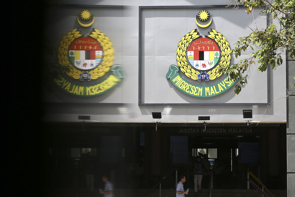 The Immigration Department logo is seen at its headquarters in Putrajaya January 10, 2019. u00e2u20acu201d Picture by Yusof Mat Isa