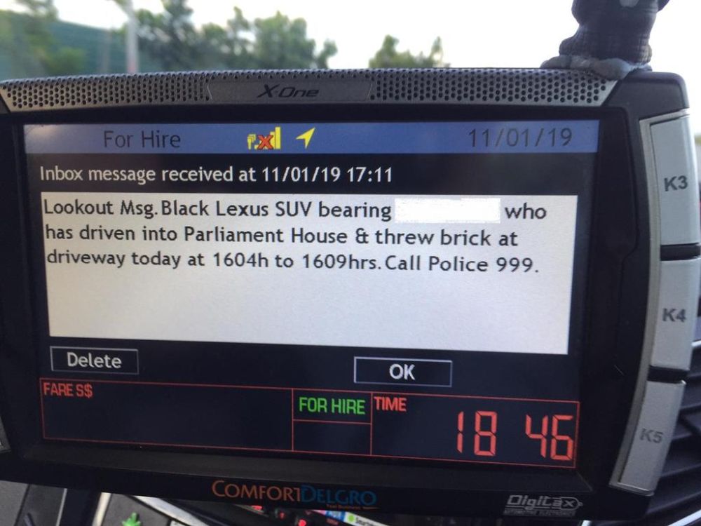 A message was broadcast to taxi drivers to look out for a black Lexus sport-utility vehicle. u00e2u20acu201d Reader pic via Today