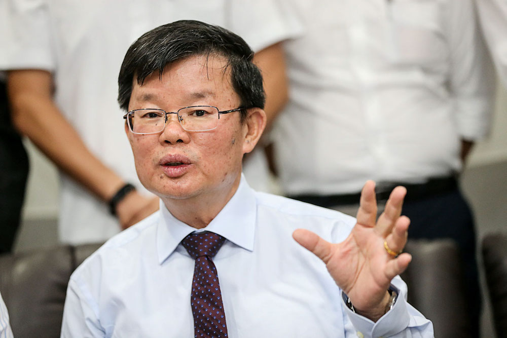 Penang Chief Minister Chow Kon Yeow speaks to reporters in George Town January 14, 2019. u00e2u20acu201d Picture by Sayuti Zainudin