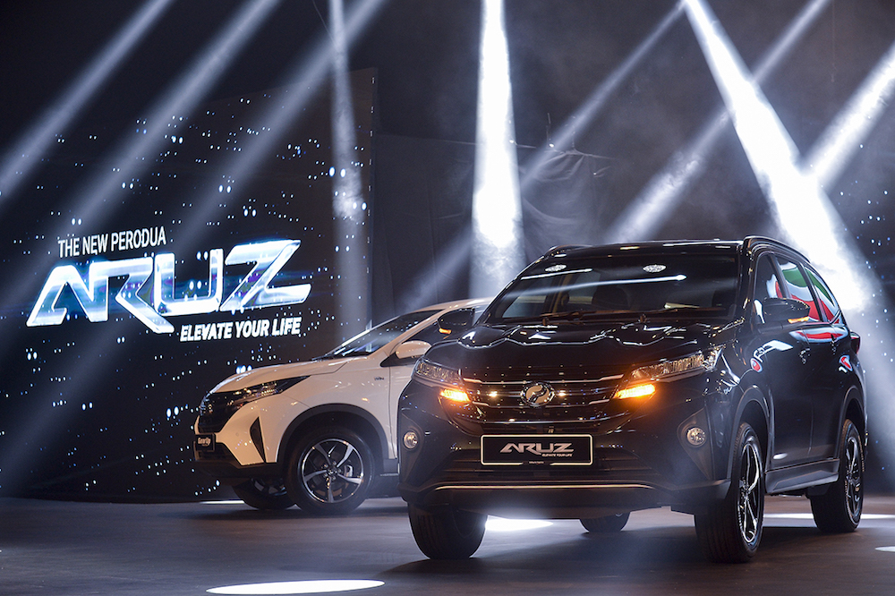 The new Perodua Aruz is seen during its official launch at MITEC in Kuala Lumpur January 15, 2018. u00e2u20acu201d Picture by Mukhriz Hazim
