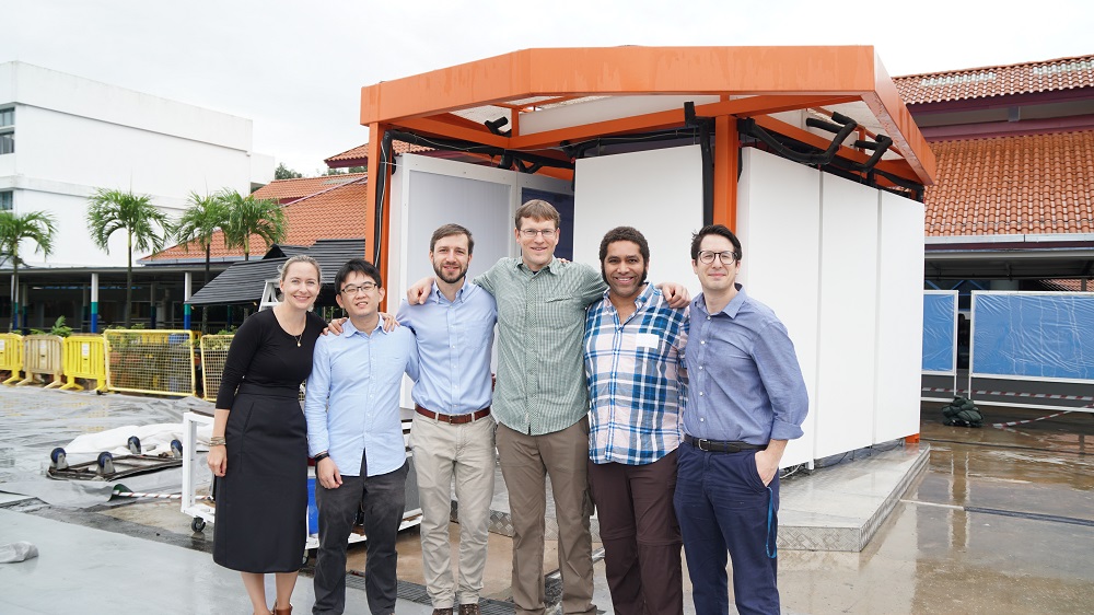 Project manager Eric Teitelbaum (third left) and his team of researchers.