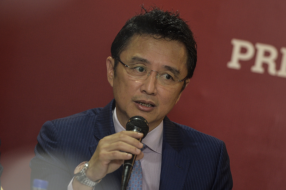 NCCIM & ACCCIM president Tan Sri Datuk Ter Leong Yap speaks during a press conference in Kuala Lumpur January 22, 2019. u00e2u20acu201d Picture by Miera Zulyana