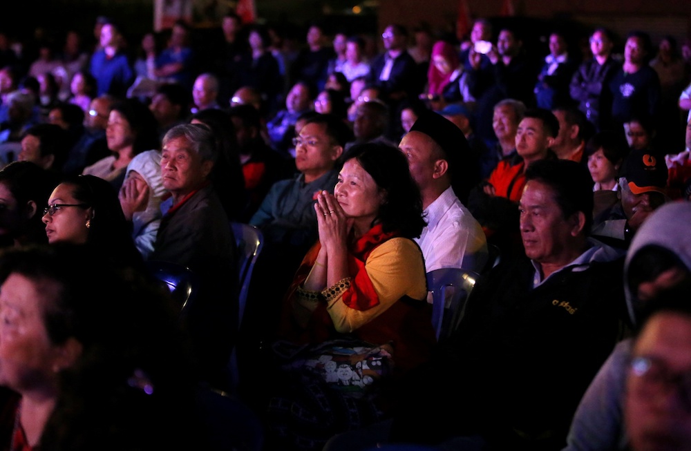 People react during Pakatan Harapan’s Ceramah Perdana in Tanah Rata January 23, 2019. — Picture by Farhan Najib