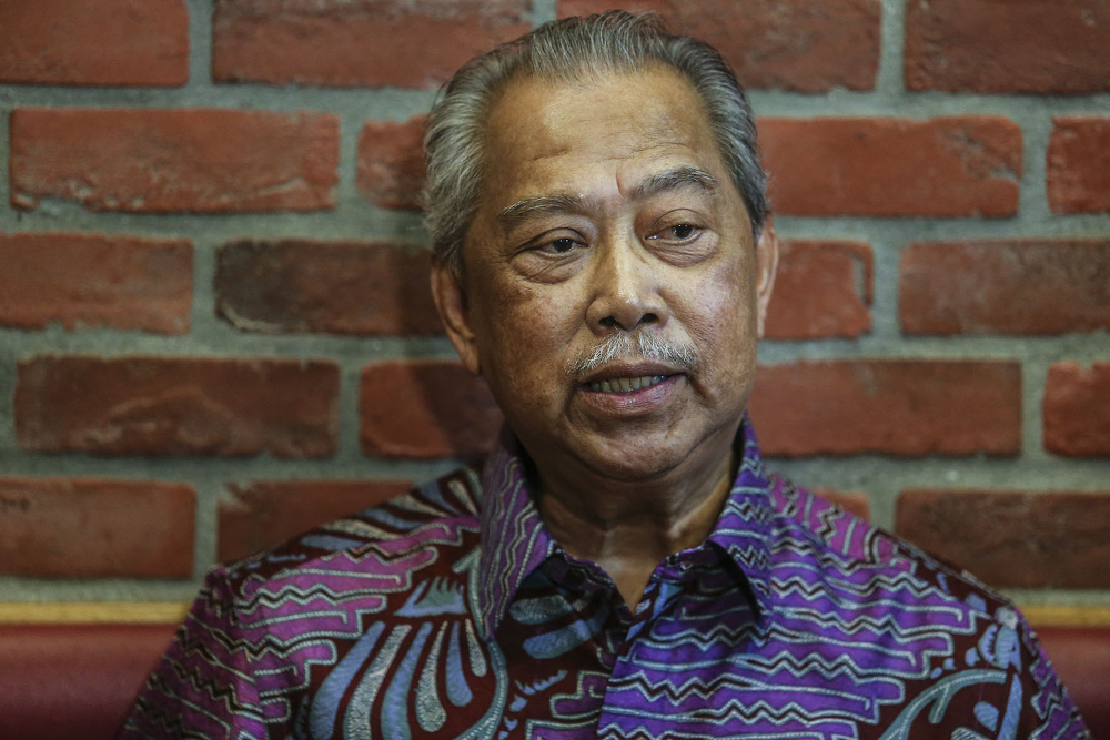 Home Minister Tan Sri Muhyiddin Yassin attends the launch of Nik Nazmiu00e2u20acu2122s book u00e2u20acu02dc9 Mei 2018: Catatan Dari Garis Depanu00e2u20acu2122 at AEON AU2, Setiawangsa January 26, 2019. u00e2u20acu201d Picture by Hari Anggara