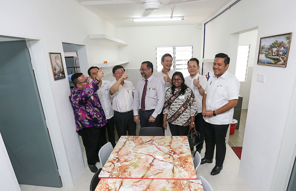 Penang Chief Minister Chow Kon Yeow along with other state excos during a site visit at the new Westlite Purpose-Built Workers Accomodation in Bukit Minyak  January 29, 2019. ― Picture by Sayuti Zainudin
