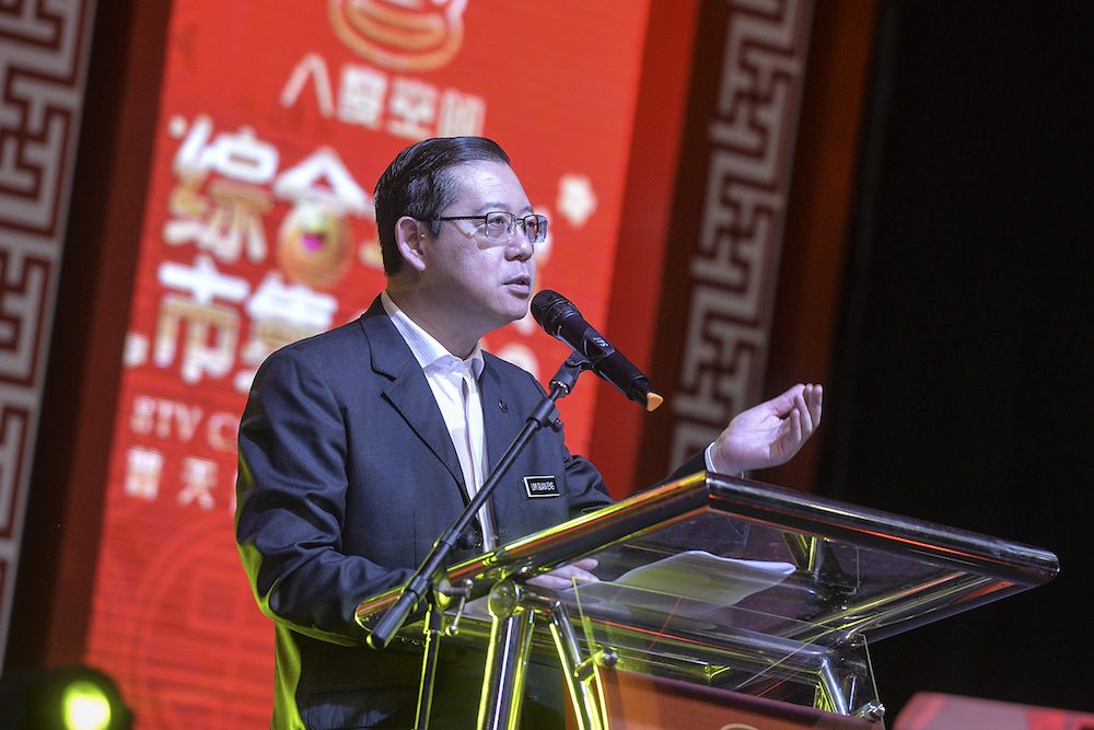 Finance Minister Lim Guan Eng delivers his speech during the closing ceremony of 8TVu00e2u20acu2122s Chinese New Year Grand Bazaar at Bukit Jalil in Kuala Lumpur, January 30, 2019. u00e2u20acu201d Picture by Shafwan Zaidon