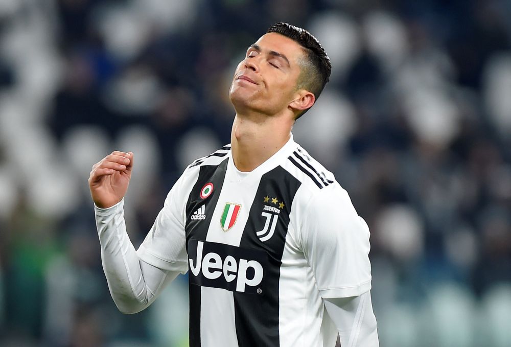 Juventus' Cristiano Ronaldo reacts after missing a chance to score against Chievo, January 21, 2019. u00e2u20acu2022 Reuters pic
