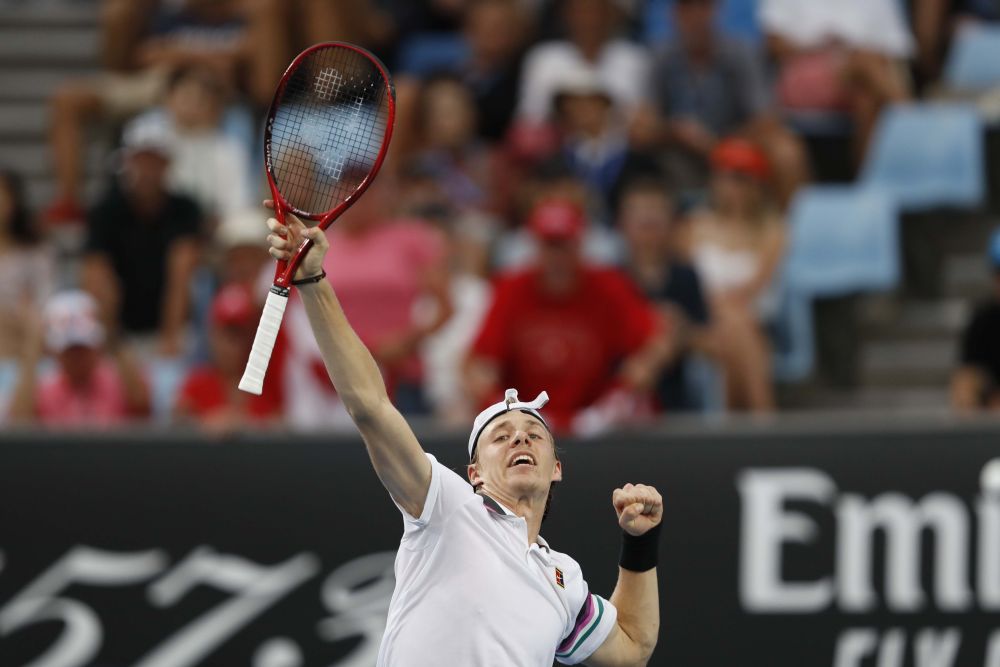 Canada's Denis Shapovalov celebrates after winning the match against Japan's Taro Daniel in Melbourne January 17, 2019. u00e2u20acu2022 Reuters pic