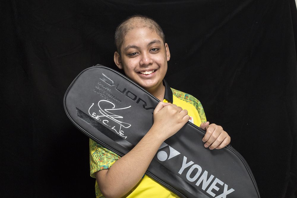 Brain cancer warrior Muhammad Faizul Rahmat is an avid badminton player. — Picture by Ahmad Yusni for CanWell UKM