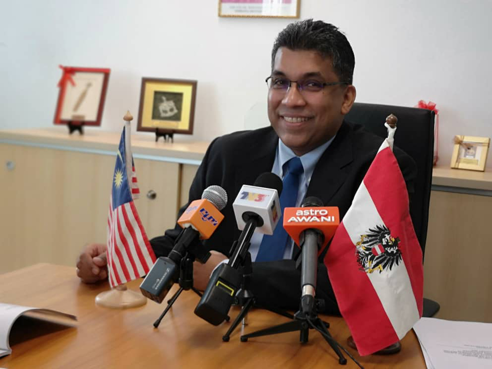 Malaysian ambassador to Austria Datuk Ganeson Sivagurunathan said the International Association of Anti-Corruption Authorities sees Malaysia as a role model in the fight against corruption. u00e2u20acu201d Picture by Joseph Raj