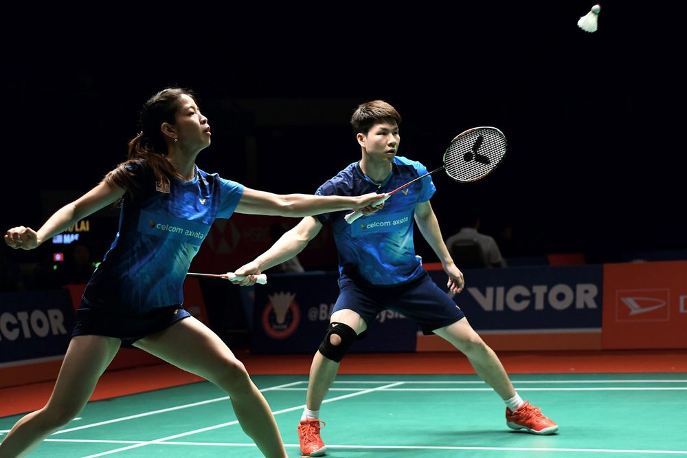 National mixed doubles players Goh Soon Huat and Shevon Lai play against Hong Kongu00e2u20acu2122s Chang Tak Ching and Ng Wing Yung in the first round of 2019 Perodua Malaysia Masters at the Axiata Arena in Bukit Jalil, January 15, 2019. u00e2u20acu201d Bernama pic