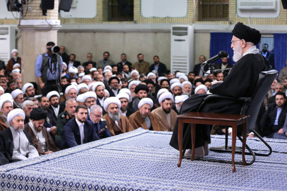 Iranu00e2u20acu2122s Supreme Leader Ayatollah Ali Khamenei meets with people of Qom, in Tehran, Iran, January 9, 2019. u00e2u20acu201d Picture courtesy of official Khamenei website/Handout via Reuters 