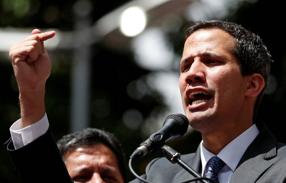 Venezuelau00e2u20acu2122s opposition leader Juan Guaido speaks during a news conference in Caracas, Venezuela, January 25, 2019. u00e2u20acu201d Reuters picnnnnn