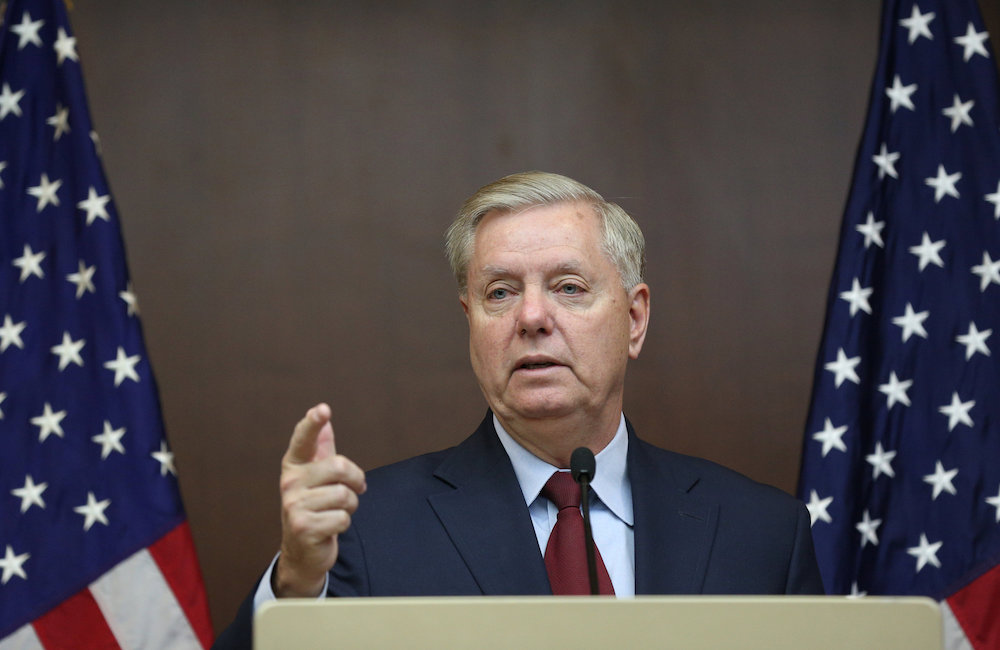 US Senator Lindsey Graham gestures during a news conference in Ankara, Turkey, January 19, 2019.  u00e2u20acu201d Reuters picnnn