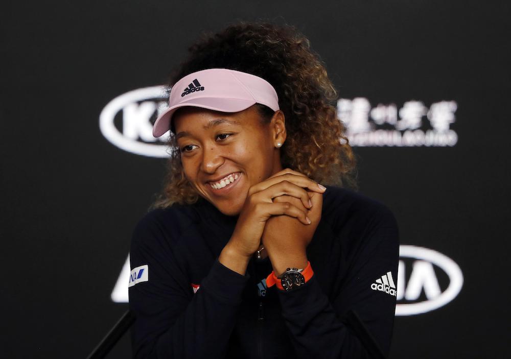 Japanu00e2u20acu2122s Naomi Osaka attends a news conference after winning her match against Czech Republicu00e2u20acu2122s Petra Kvitova after the Womenu00e2u20acu2122s Singles Final in Melbourne Park, Melbourne, January 26, 2019nn