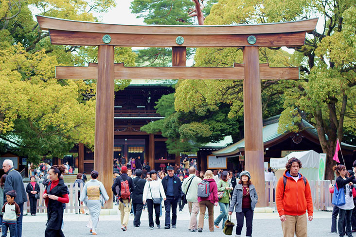 The tranquil Meiji-jingu Shrine