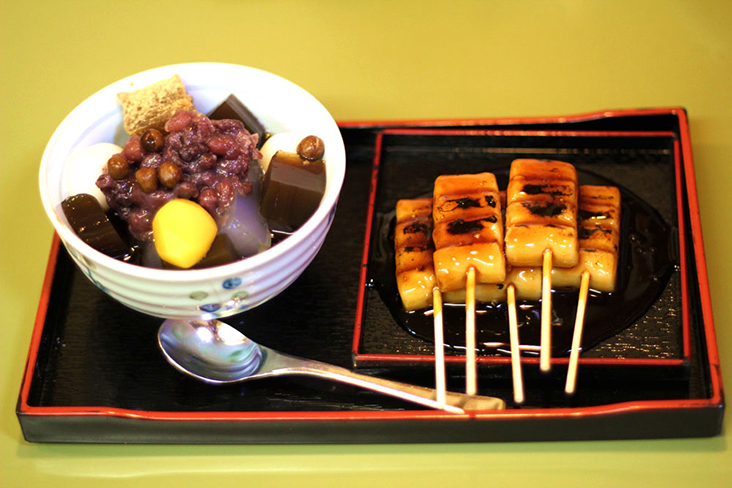 Typical 'wagashi' (traditional Japanese dessert) will incorporate some 'anko' ('adzuki' bean paste)