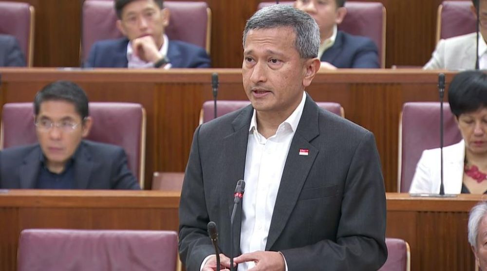 Minister for Foreign Affairs Vivian Balakrishnan delivering a Ministerial Statement in Parliament January 14, 2019. u00e2u20acu201d TODAY pic