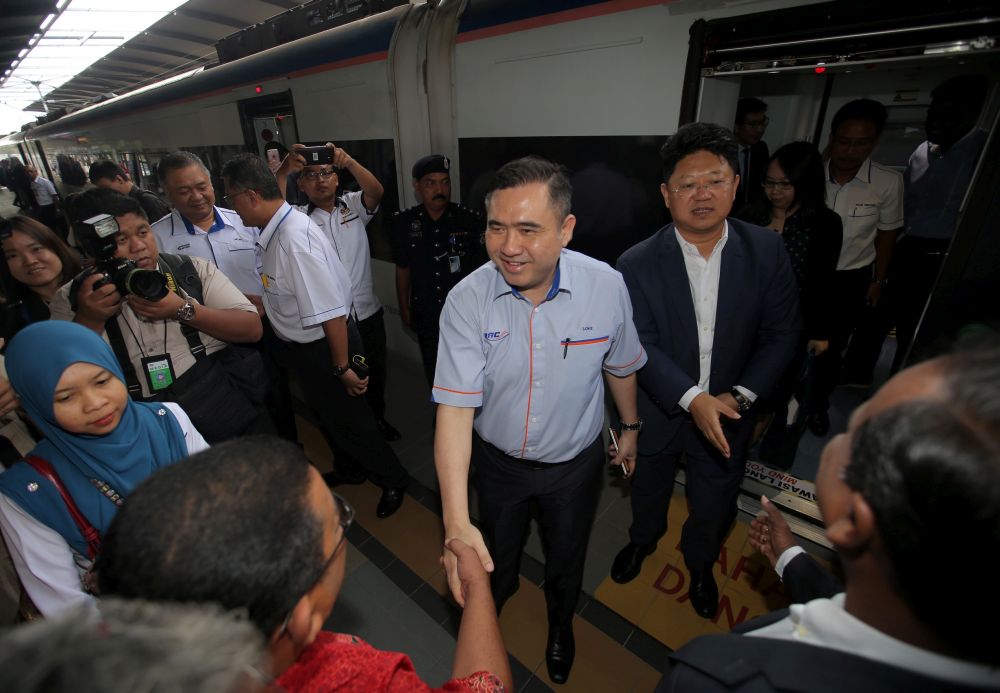 Transport Ministry Anthony Loke and Chinese Ambassador to Malaysia Bai Tian (right) visit China Railway Rolling Stock Corp (CRRC) Rolling Stock Centre in Batu Gajah January 3, 2019. u00e2u20acu201d Picture by Farhan Najib