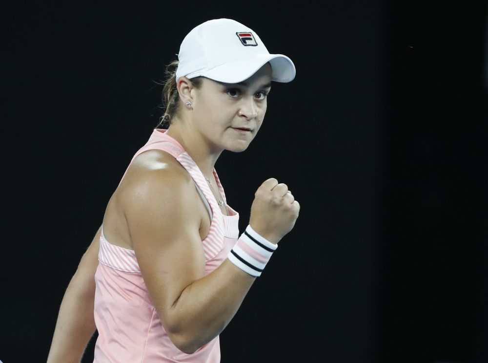 Australia's Ashleigh Barty celebrates winning the match against Greece's Maria Sakkari at the Australian Open in Melbourne January 18, 2019. u00e2u20acu2022 Reuters pic