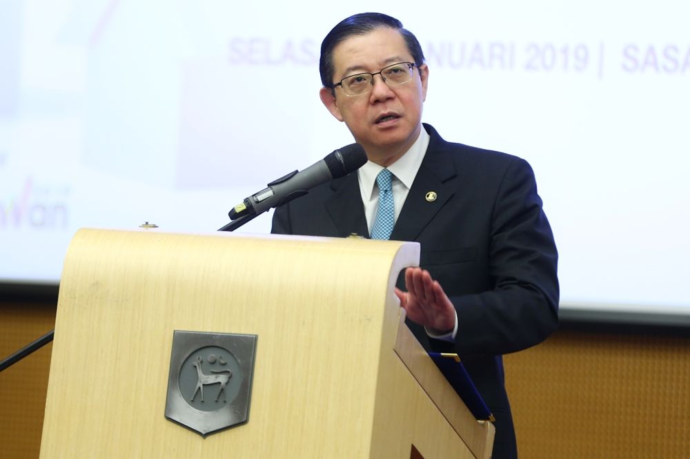 Finance Minister Lim Guan Eng delivers a speech at Bank Negara Malaysiau00e2u20acu2122s headquarters in Kuala Lumpur January 29, 2019. u00e2u20acu201d Picture by Ahmad Zamzahuri