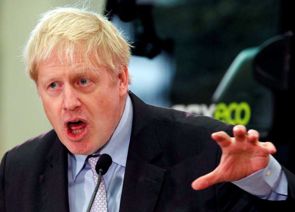 Former British Foreign Secretary Boris Johnson gives a speech at the JCB Headquarters in Rocester, Staffordshire, Britain January 18, 2019. u00e2u20acu201d Reuters pic