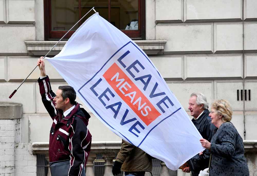 Pro-Brexit supporters arrive to a pro-Brexit meeting by the Bruges Group in London January 23, 2019. u00e2u20acu201d Reuters pic