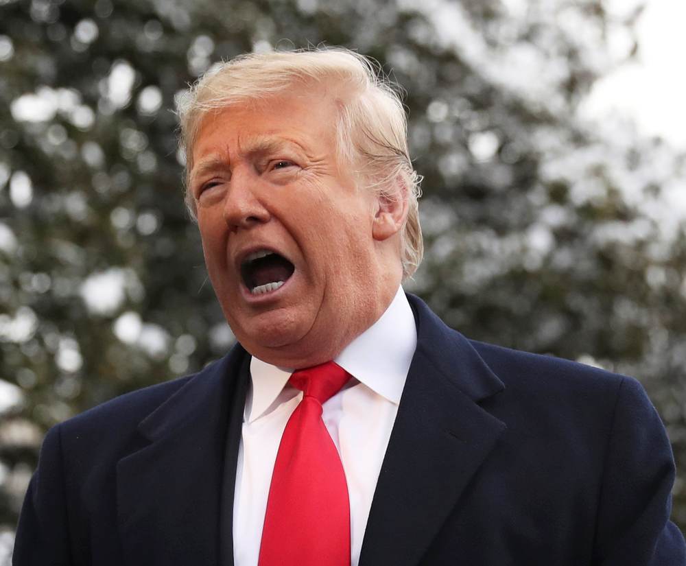 US President Donald Trump speaks to the media before leaving for New Orleans from the South Lawn of the White House in Washington January 14, 2019. u00e2u20acu201d Reuters pic 