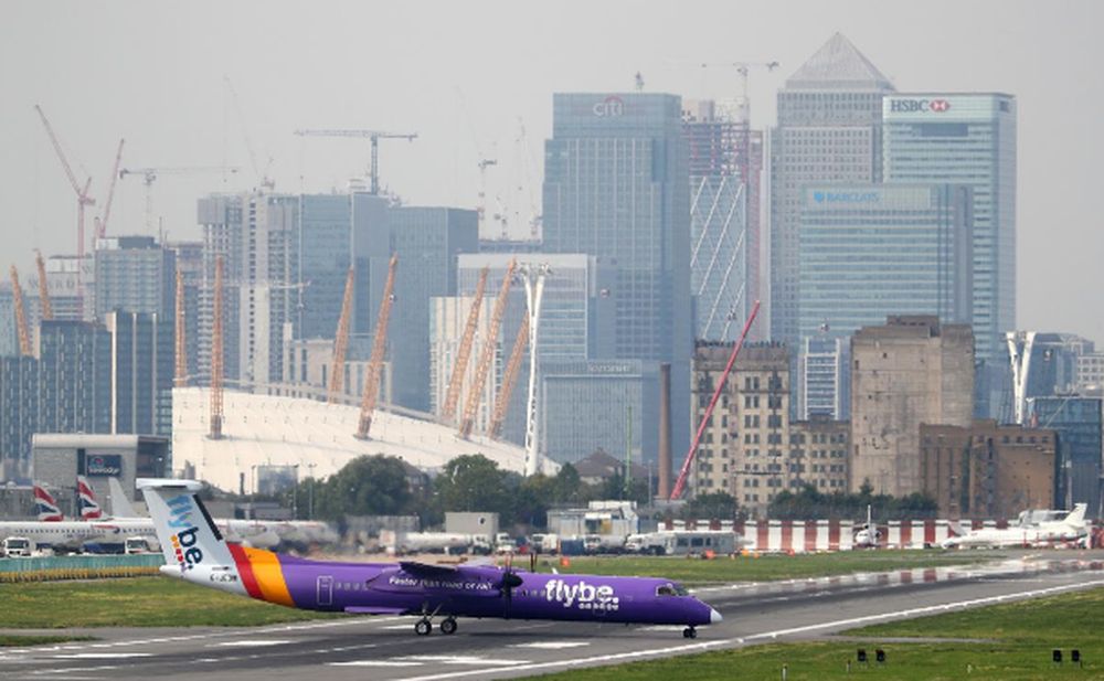 A Flybe Bombardier Dash 8 Q400 airplane taxis at City Airport in London, Britain, September 3, 2018. u00e2u20acu201d Reuters pic