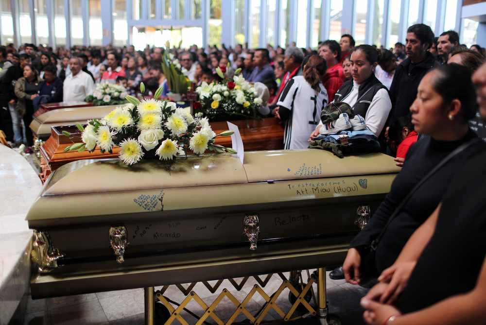 Relatives of people who died in an explosion of a fuel pipeline ruptured by oil thieves attend their funeral mass at a church in the municipality of Tlahuelilpan, state of Hidalgo, Mexico January 21, 2019. u00e2u20acu201d Reuters pic
