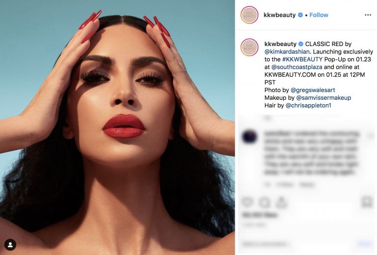 The bullet lippy is a deep scarlet shade and will launch on January 23. u00e2u20acu201d Instagram/Kim Kardashian pic