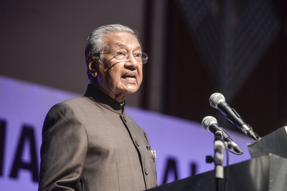 Prime Minister Tun Dr Mahathir Mohamad delivers his speech during the launch of the National Anti-Corruption Plan in Putrajaya, January 29, 2019. u00e2u20acu201d Picture by Shafwan Zaidon