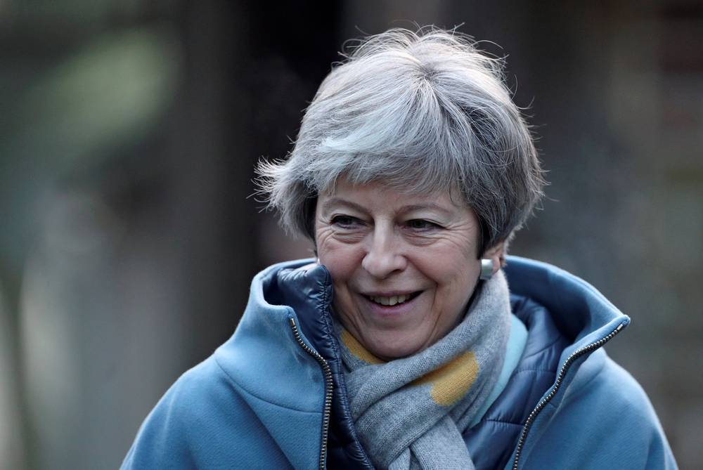 Britain's Prime Minister Theresa May leaves church, near High Wycombe, Britain January 20, 2019. u00e2u20acu201d Reuters pic