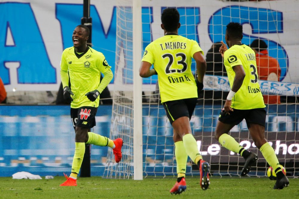Lille's Nicolas Pepe celebrates after scoring the second goal against Olympique de Marseille, January 25, 2019. u00e2u20acu2022 Reuters pic