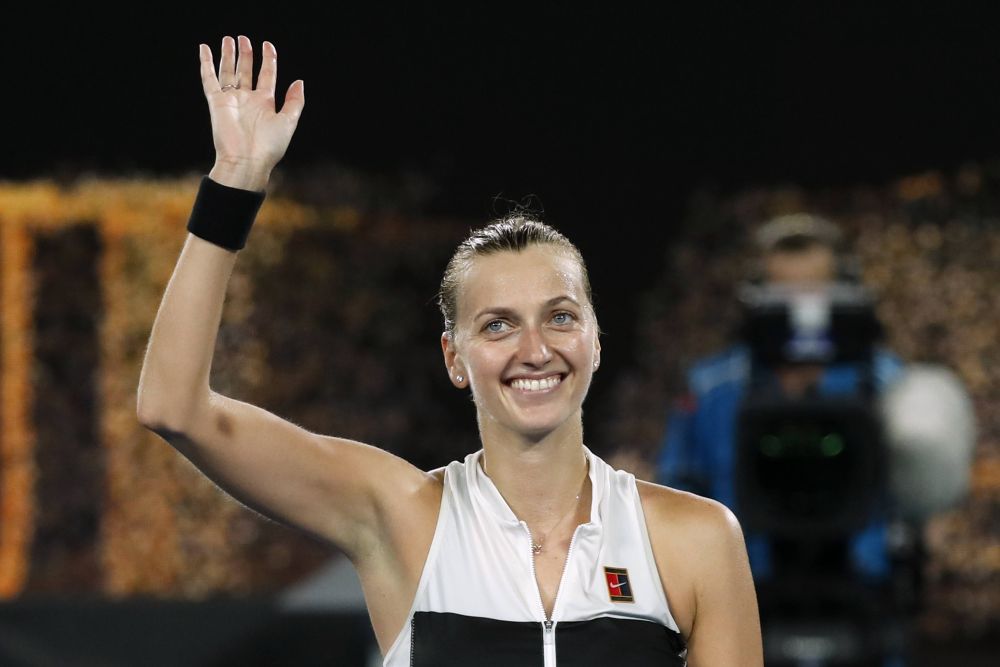 Czech Republic's Petra Kvitova waves after winning the match against Danielle Collins of the US, January 24, 2019. u00e2u20acu2022 Reuters pic