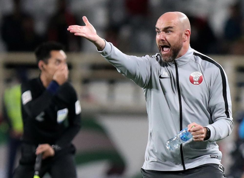 AFC Asian Cup u00e2u20acu201c Round of 16 u00e2u20acu201c Qatar v Iraq u00e2u20acu201c Al Nahyan Stadium, Abu Dhabi, United Arab Emirates u00e2u20acu201c January 22, 2019 Qatar coach Felix Sanchez Bas reacts during the match.  u00e2u20acu201d Reuters pic