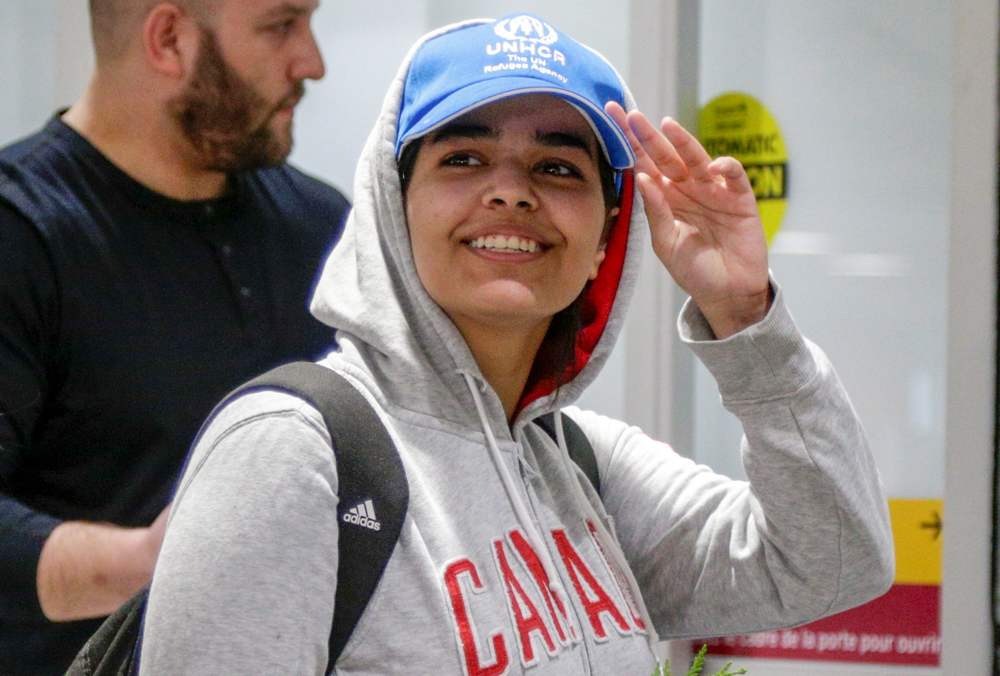 Rahaf Mohammed al-Qunun arrives at Toronto Pearson International Airport in Toronto Canada January 12, 2019. u00e2u20acu201d Reuters pic