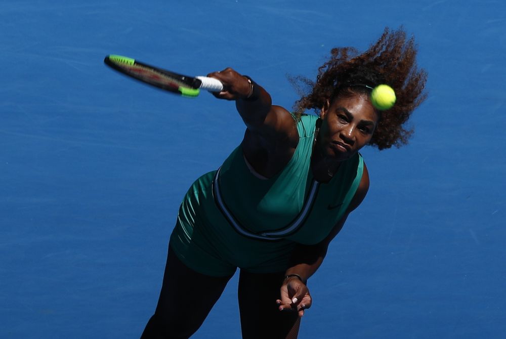 Serena Williams of in action during the match against Ukraine's Dayana Yastremska in Melbourne January 19, 2019. u00e2u20acu2022 Reuters pic