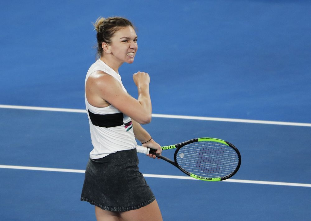 Romania's Simona Halep celebrates after winning the match against Sofia Kenin of the US at the Australian Open in Melbourne January 17, 2019. u00e2u20acu2022 Reuters pic