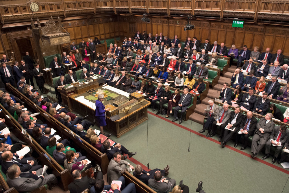 Britainu00e2u20acu2122s Prime Minister Theresa May stands at the dispatch box and speaking during Prime Ministeru00e2u20acu2122s Questions in the House of Commons in London on January 30, 2019. u00e2u20acu201d AFP pic  