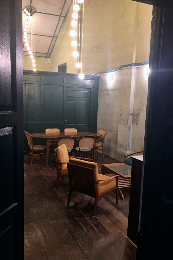 Upstairs the café has a more intimate ambience.