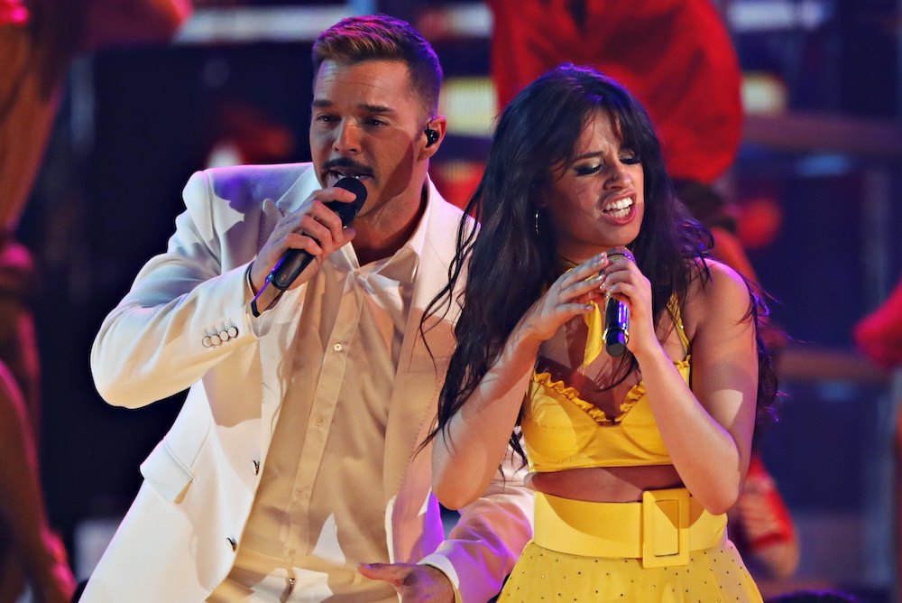 Ricky Martin and Camila Cabello perform at the 61st Grammy Awards in Los Angeles February 11, 2019. u00e2u20acu201d Reuters pic