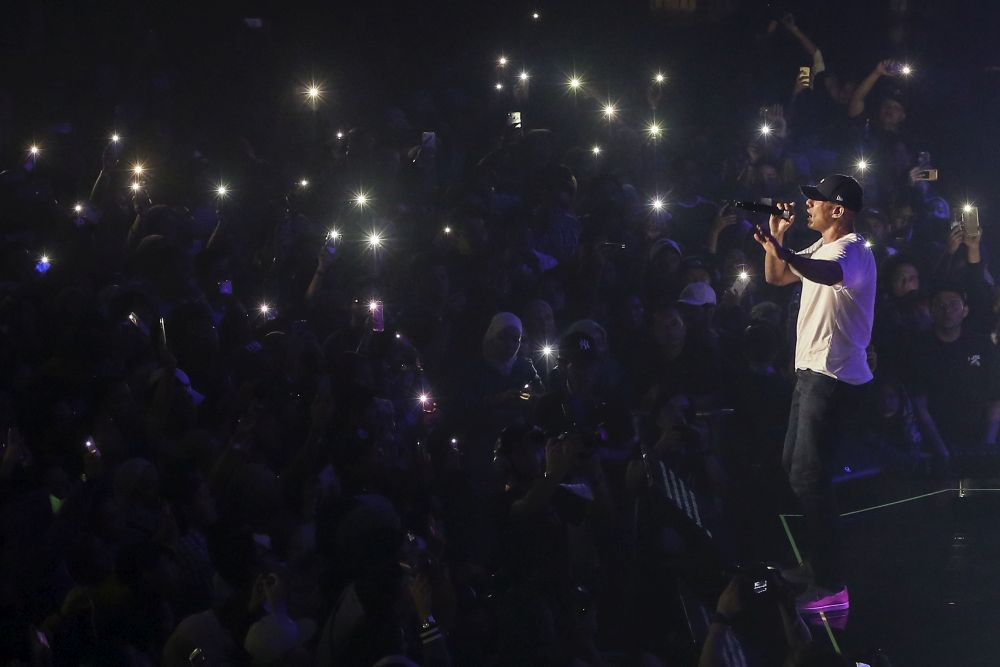 A historic night for the rap genre, as Altimet amps it up for his farewell. u00e2u20acu201d Picture by Yusof Mat Isa