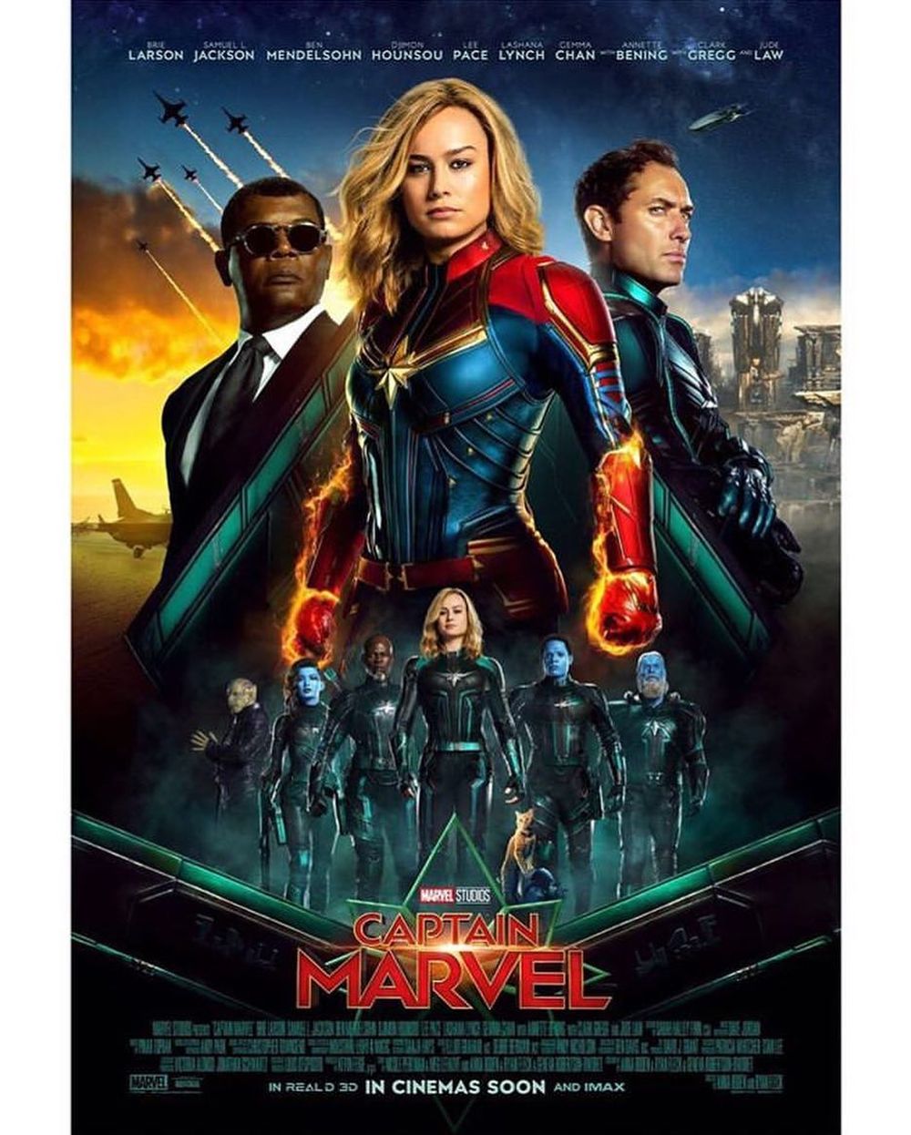 Taking place in the 1980s with its lead character an Air Force pilot and secret alien warrior, u00e2u20acu02dcCaptain Marvelu00e2u20acu2122 also includes Nick Fury as a digitally de-aged version of his future self. u00e2u20acu201d Picture from Instagram/captainmarvel_official_