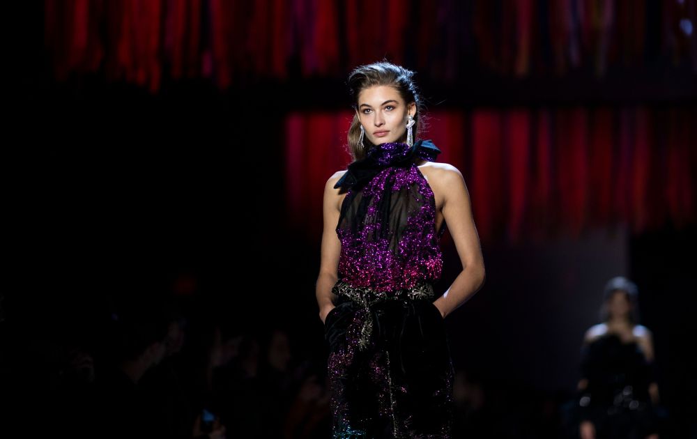 A model walks the runway of Prabal Gurung fashion show during New York Fashion Week February 10, 2019 in New York City. u00e2u20acu201d AFP pic