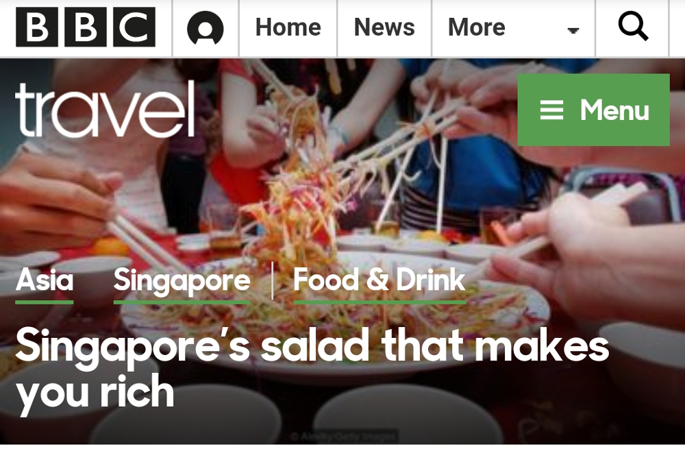 Malaysians who lambasted the article on BBCu00e2u20acu2122s Travel article that hailed yee sang as u00e2u20acu02dcSingaporeu00e2u20acu2122s saladu00e2u20acu2122. u00e2u20acu201d Screenshot from BBC.com