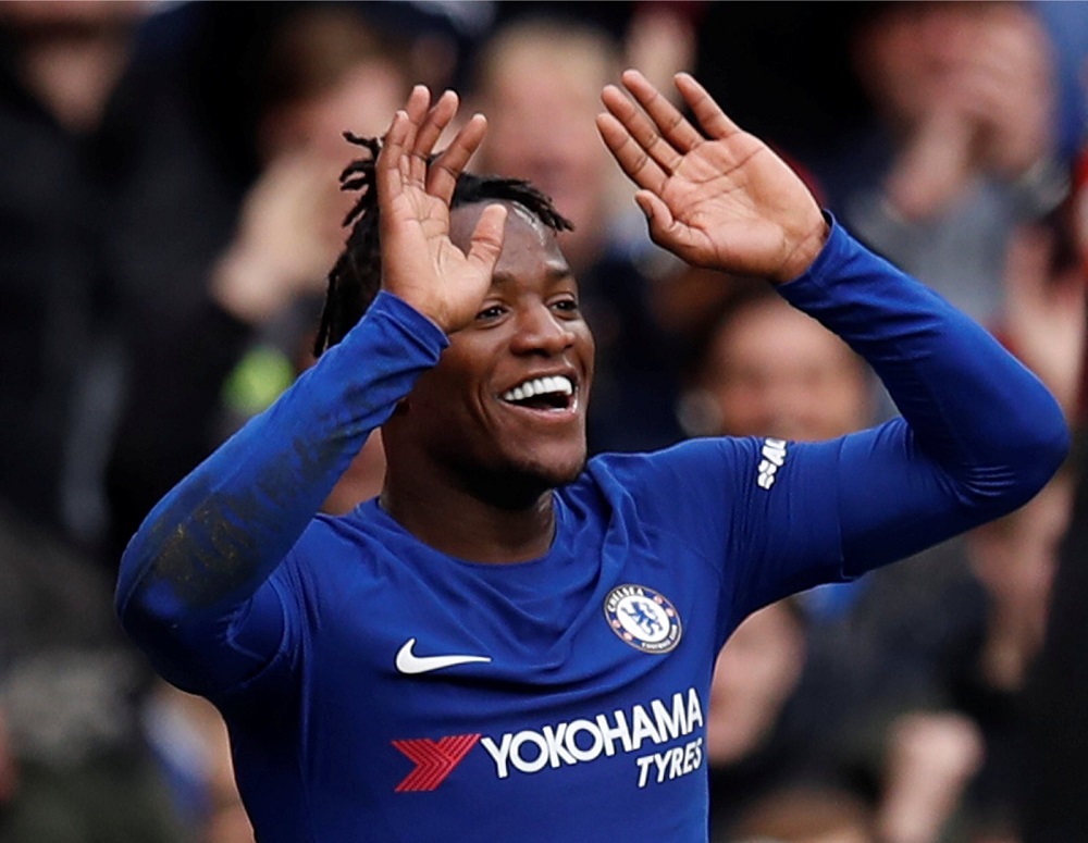 Chelsea's Michy Batshuayi celebrates scoring their second goal against Newcastle United at Stamford Bridge in London January 28, 2018. u00e2u20acu201d Reuters pic