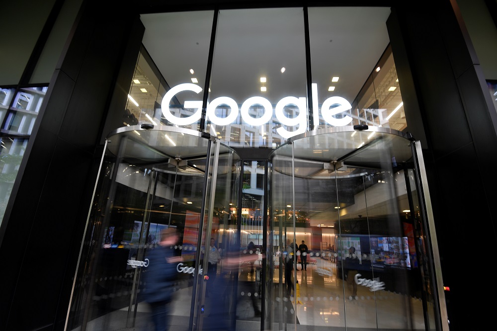 The Google name is displayed outside the company's office in London November 1, 2018. u00e2u20acu201d Reuters pic