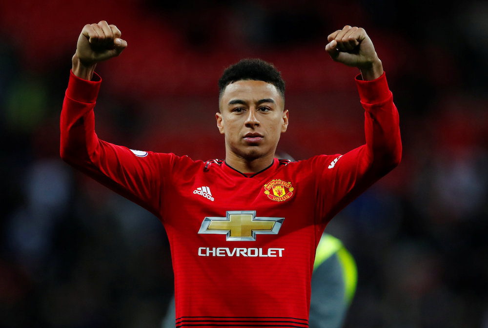 Manchester Unitedu00e2u20acu2122s Jesse Lingard celebrates at the end of the Premier League match against Tottenham Hotspur at Wembley Stadium in London January 13, 2019. u00e2u20acu201d Reuters pic