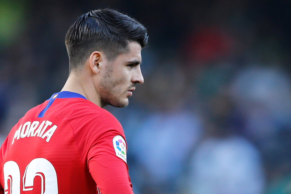Atletico Madridu00e2u20acu2122s Alvaro Morata is seen during the La Liga match against Real Betis at Estadio Benito Villamarin in Seville February 3, 2019. u00e2u20acu201d Reuters pic